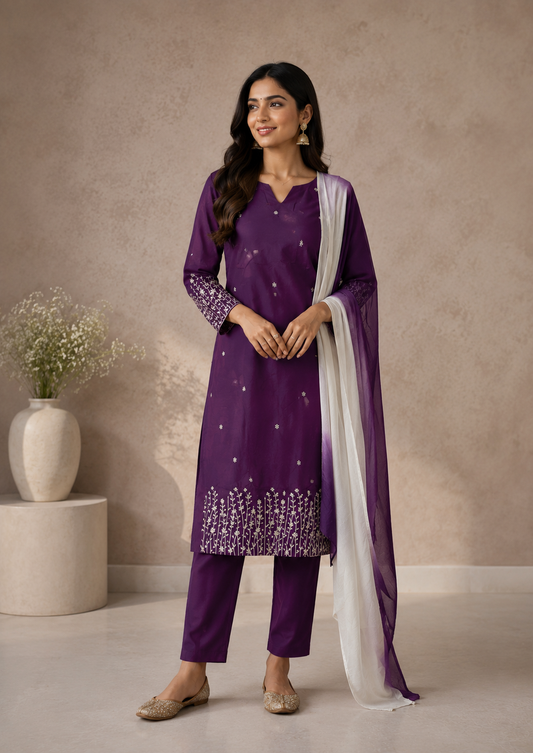 Purple Gradient Salwar