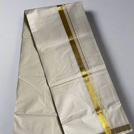Mundu double dhoti Gold kasavu