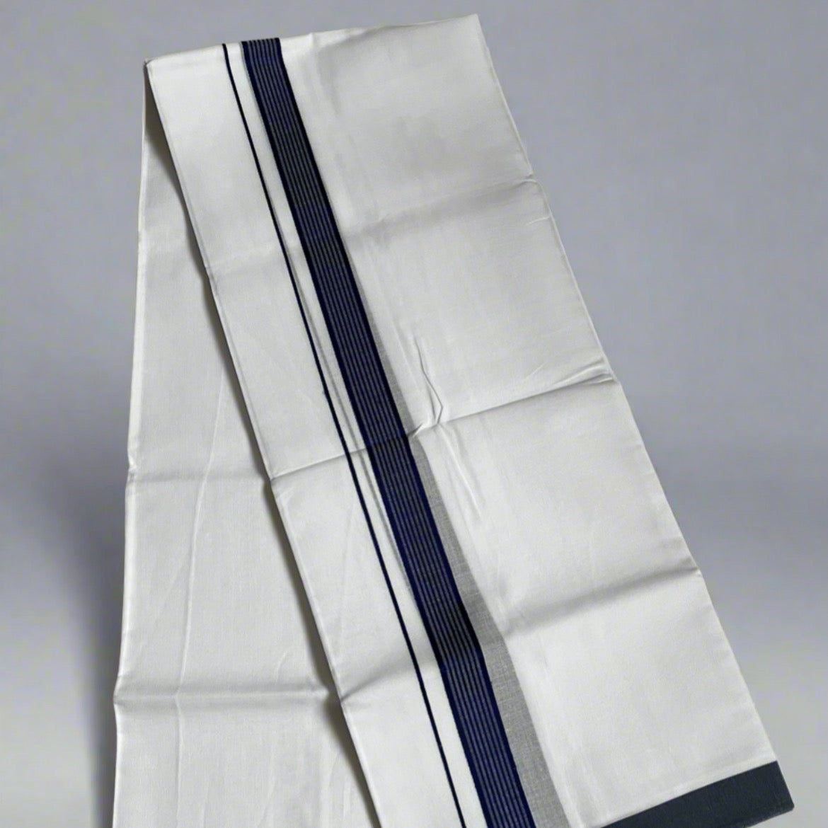Mundu double dhoti dark blue