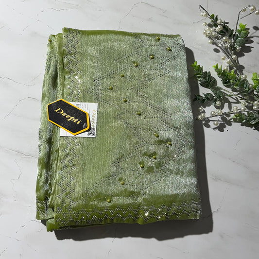 Usha Green Saree
