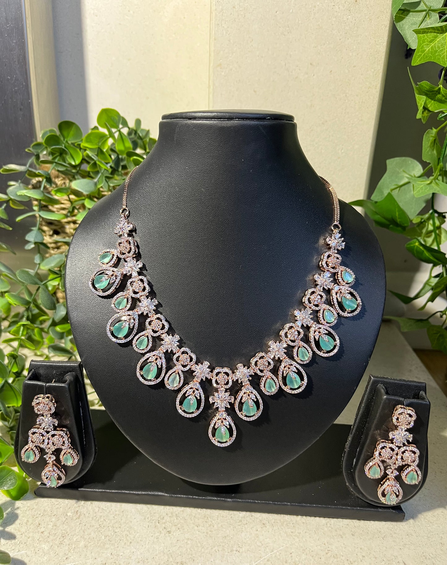 Necklace earrings set designer wedding collection