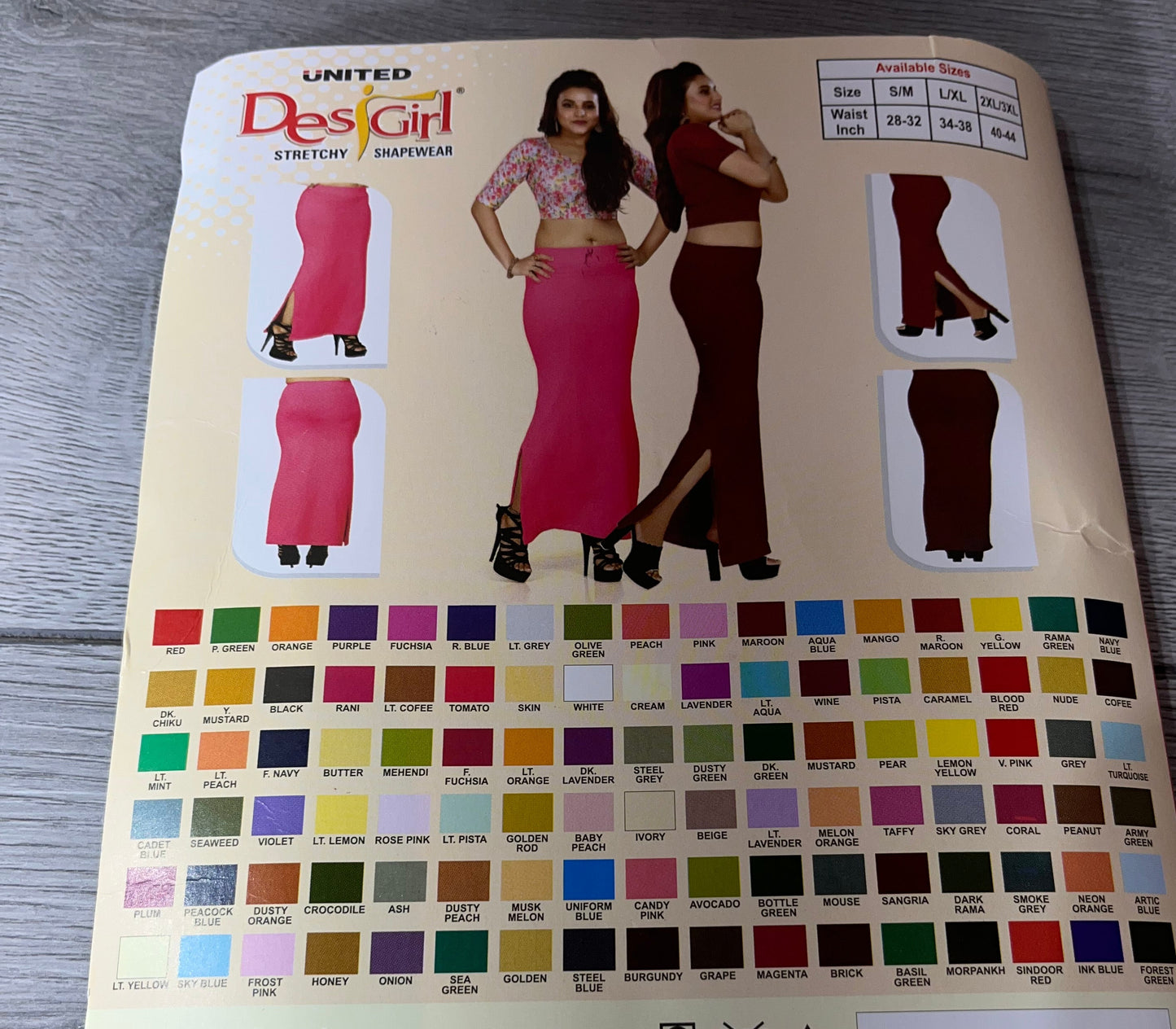 saree Underskirt shaped /fish cut 2XL/3XL