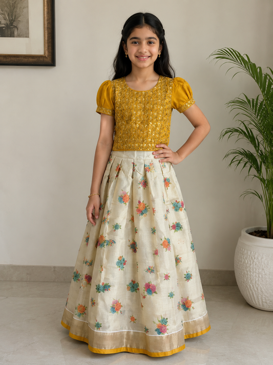 Pattu pavadai 11-12 years