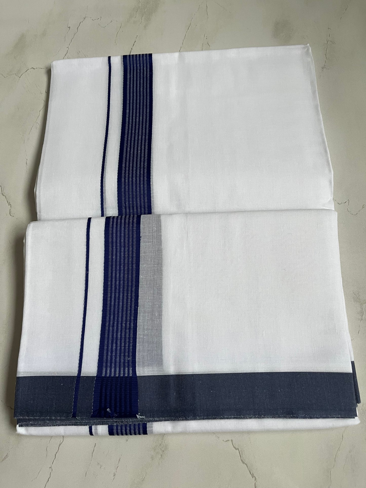 Mundu double dhoti dark blue