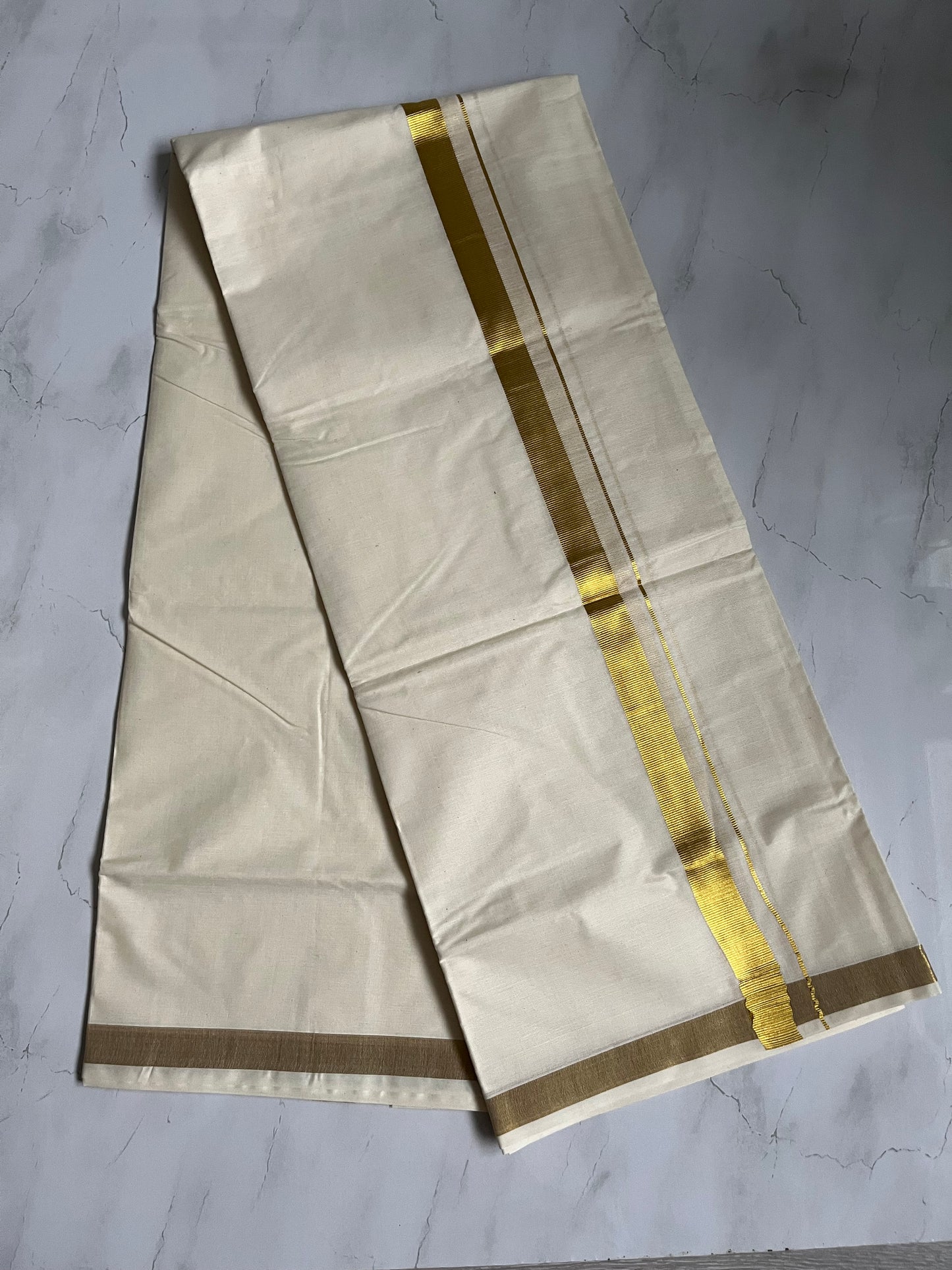 Mundu double dhoti Gold kasavu